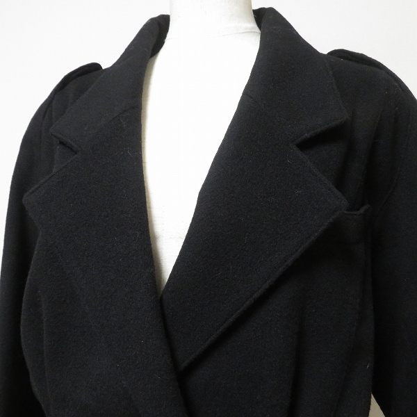 #wnc ジュンコシマダ 49 AV JUNKOSHIMADA ジャケット 9 黒 ショート丈 金ボタン ベルト付き レディース [966748]_画像3