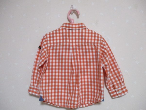 Ω ミキハウス 　ダブルB　Ω ★ 可愛いチェックシャツ ★80cm 50928_画像3