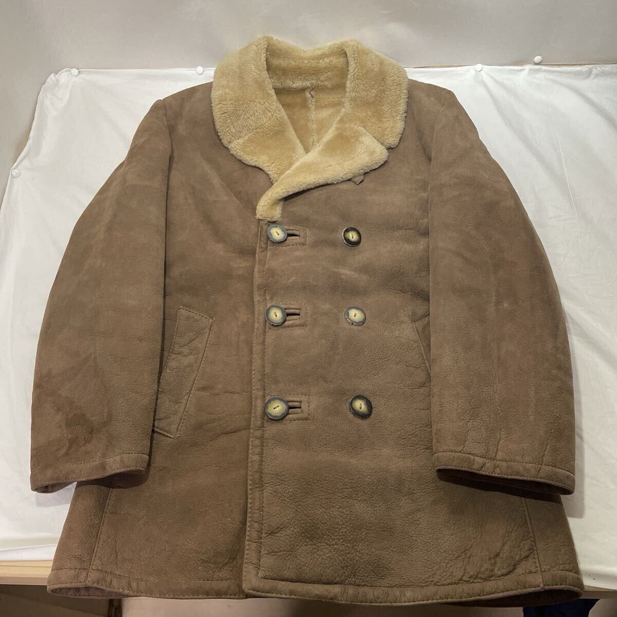 Burberry's バーバリー ヴィンテージ ムートンコート　古着　サイズ38 county suede burberry's ビンテージ_画像3