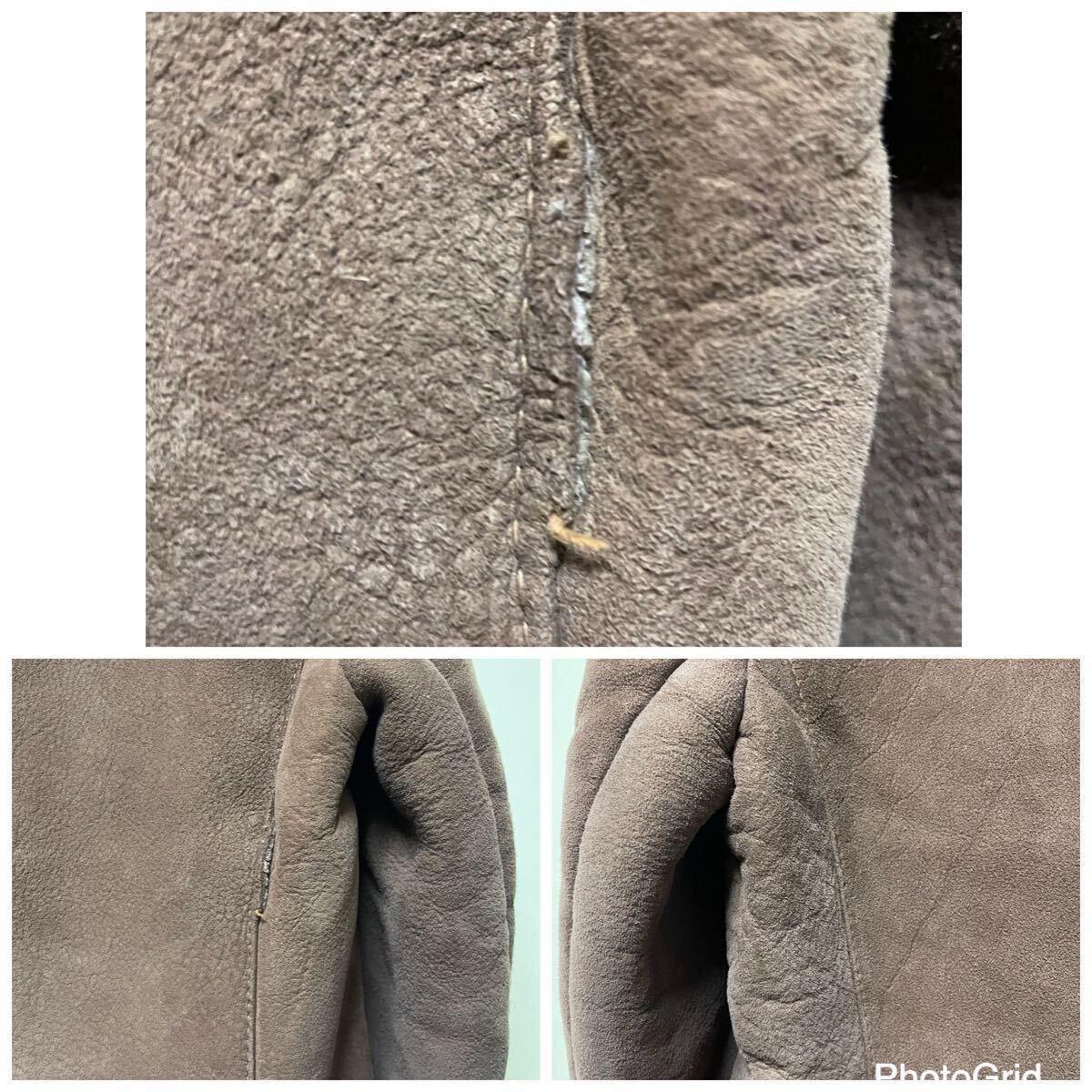 Burberry's バーバリー ヴィンテージ ムートンコート　古着　サイズ38 county suede burberry's ビンテージ_画像8