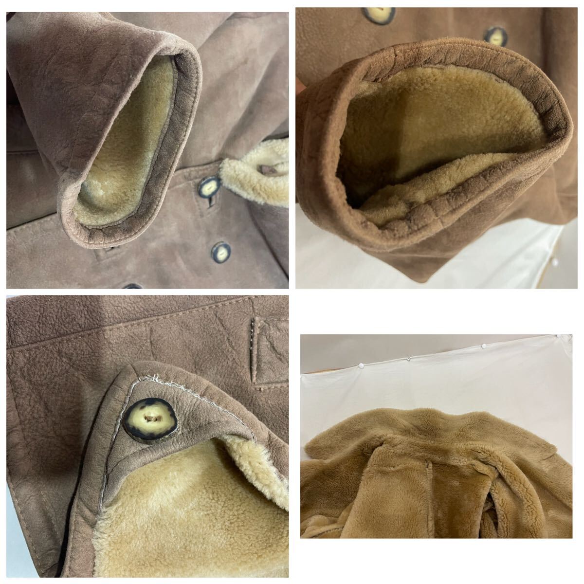 Burberry's バーバリー ヴィンテージ ムートンコート　古着　サイズ38 county suede burberry's ビンテージ_画像10