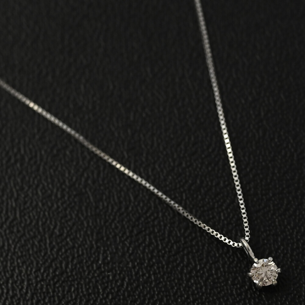 0.05ct/1P・ダイヤモンドネックレス・ペンダント/K10WG/416-0.5g/ホワイトゴールド 翌日配送可■589721_画像2