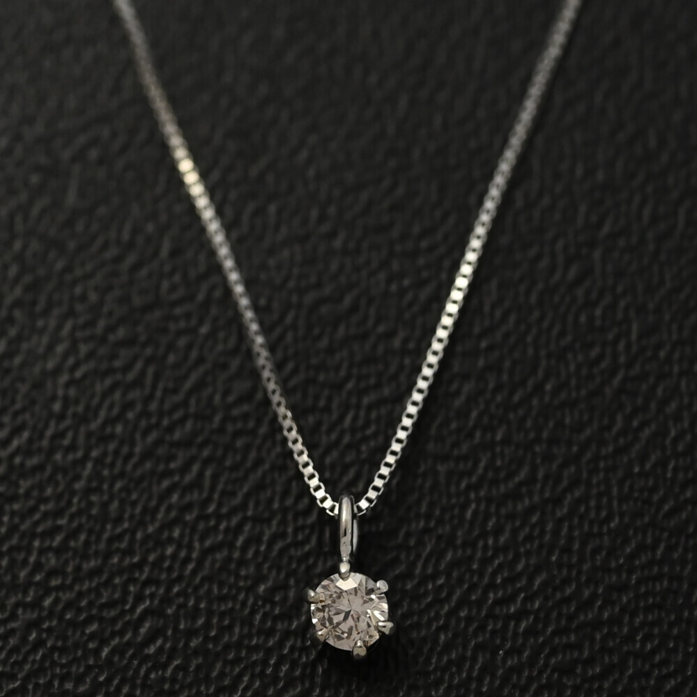 0.05ct/1P・ダイヤモンドネックレス・ペンダント/K10WG/416-0.5g/ホワイトゴールド 翌日配送可■589721_画像3