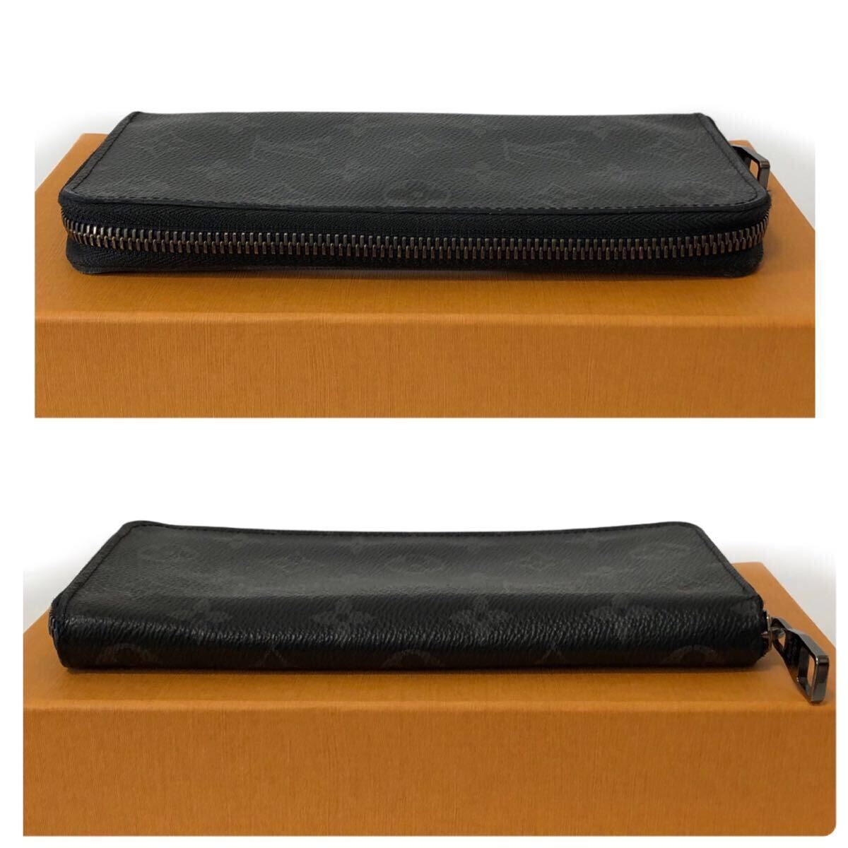 ルイヴィトン LOUIS VUITTON モノグラム エクリプス ジッピーウォレット ブラック 長財布 1円 203_画像4