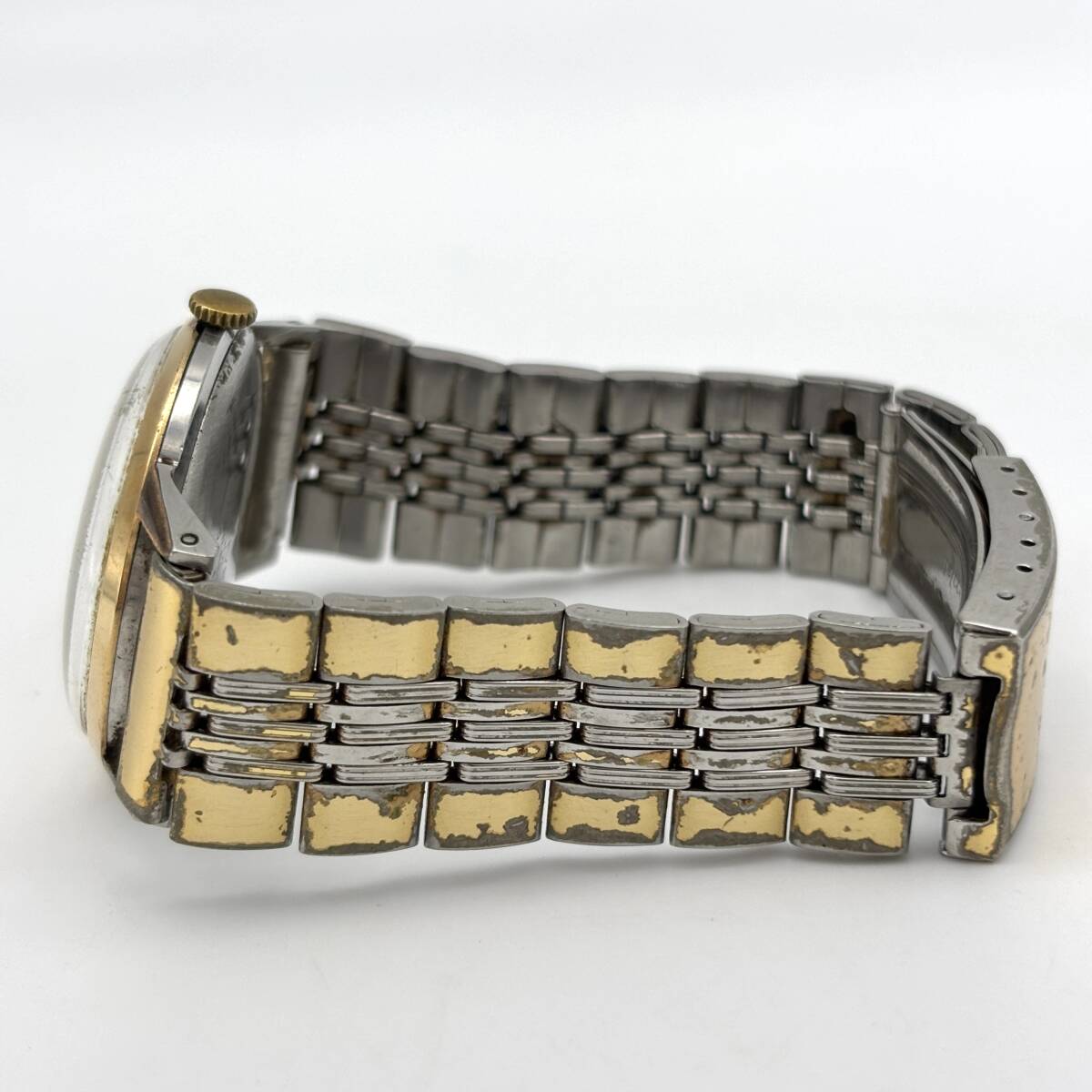 TY2701■【稼働】OLIVER 21JEWELS 腕時(shí)計(jì) オリバー 581627 自動(dòng)巻き アナログ ホワイト文字盤(pán) 時(shí)計(jì) とけい 1円スタート