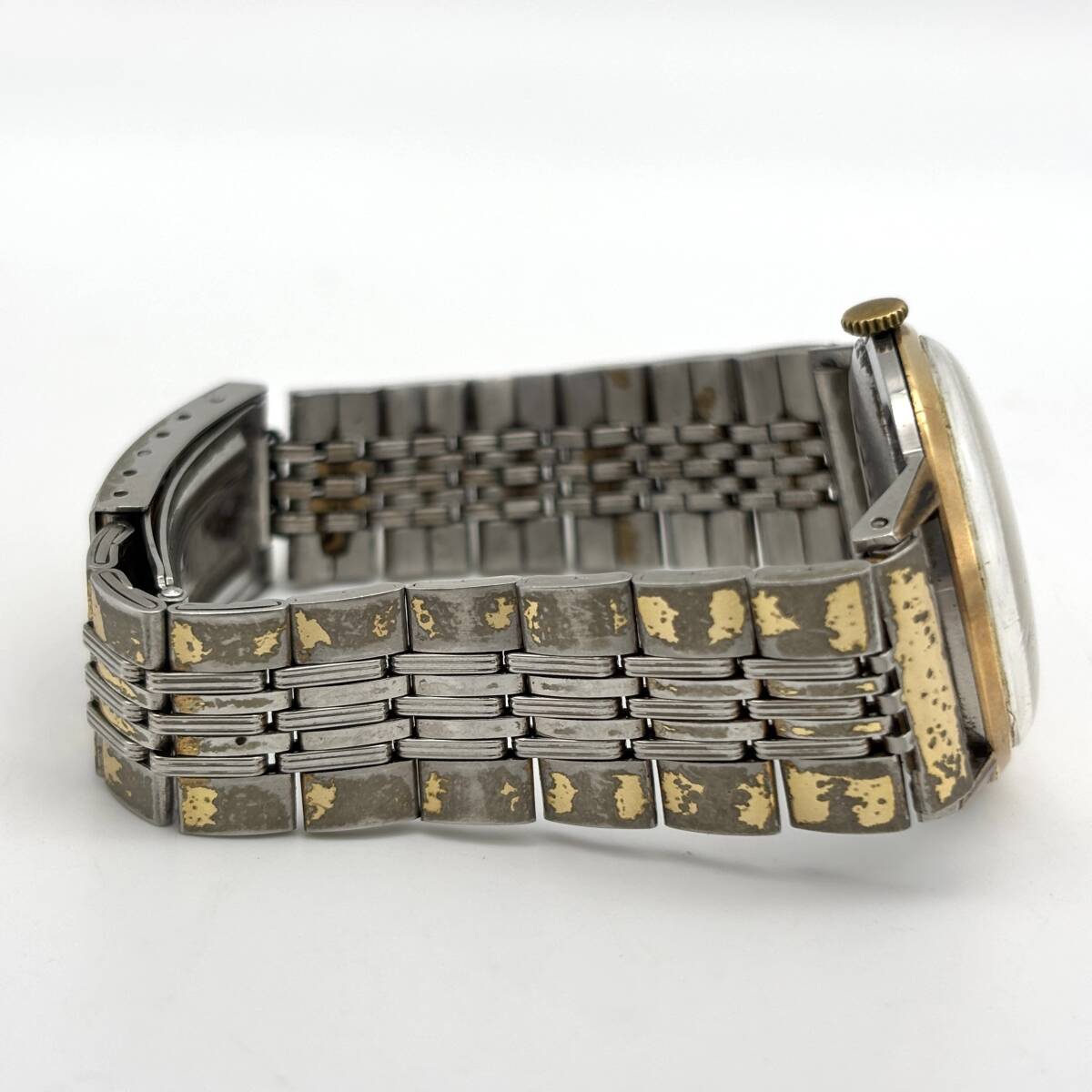 TY2701■【稼働】OLIVER 21JEWELS 腕時(shí)計(jì) オリバー 581627 自動(dòng)巻き アナログ ホワイト文字盤(pán) 時(shí)計(jì) とけい 1円スタート