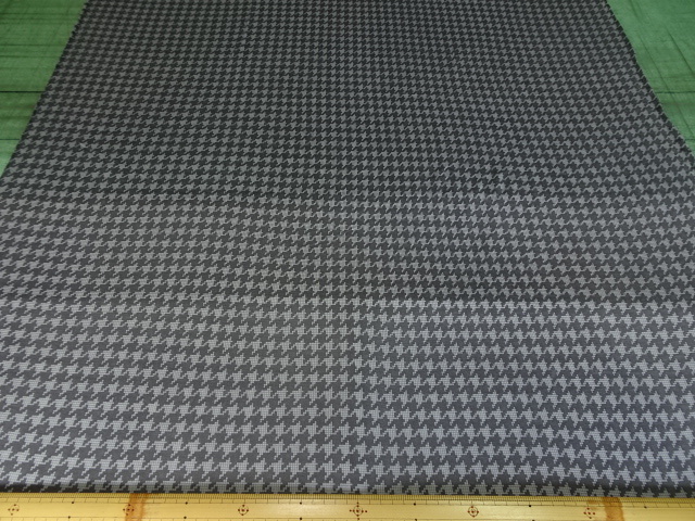 国産最高級毛編服地/毛100%/ガーゼ天竺/千鳥格子/GY/5.7ｍ/管w81_画像5