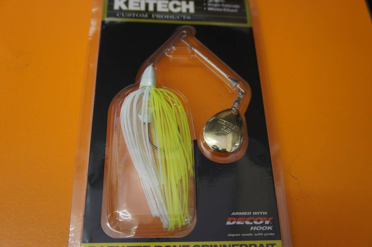 ケイテック Baby TEE-BONE Spinnerbait ベビーティーボーン 3/8oz カラー ホワイトシャート_画像1