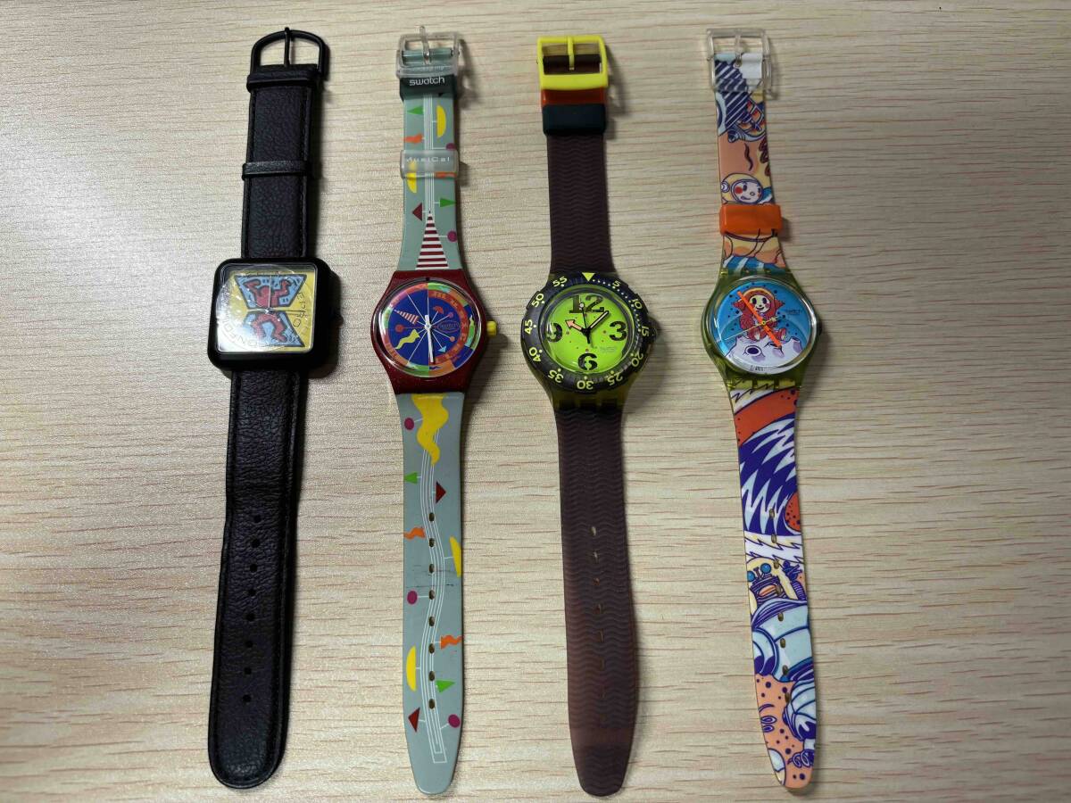 SWATCH スウォッチ ビンテージ腕時計 キース・ヘリング含む4点セット 全部電池切れ
