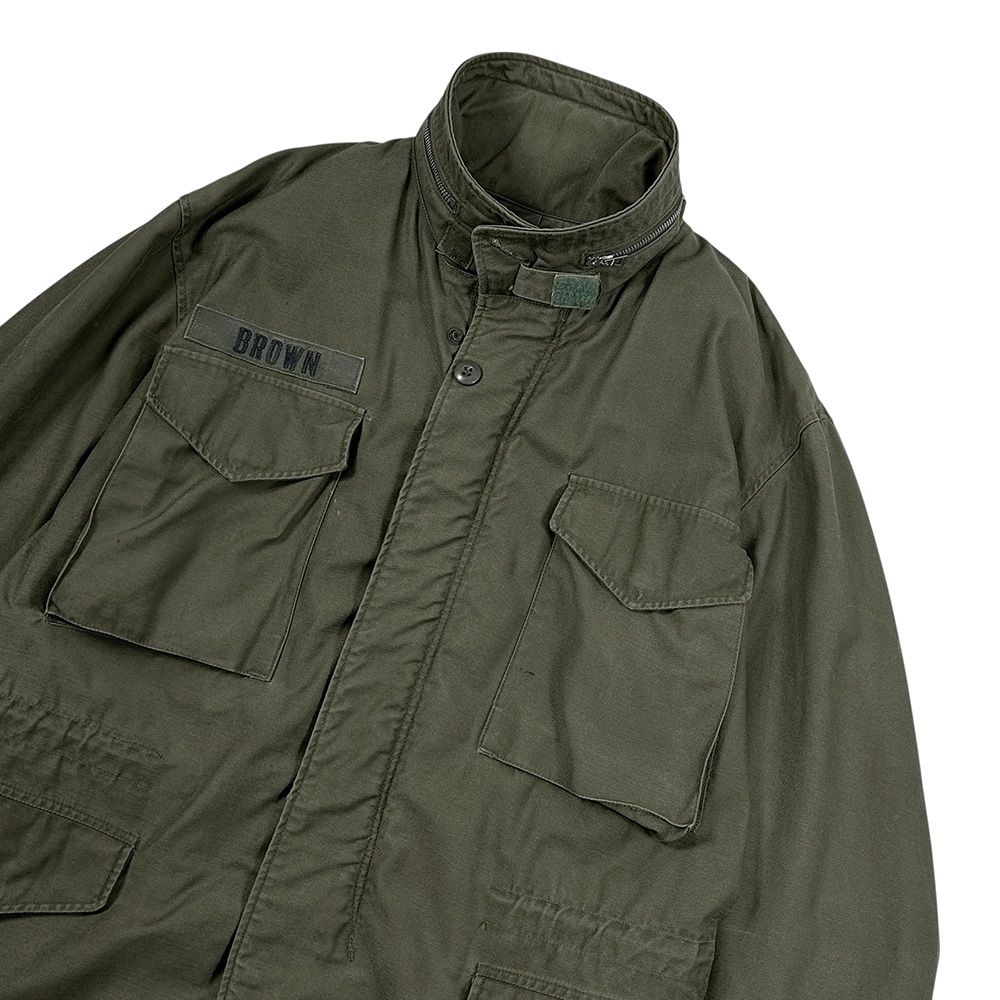 60s ビンテージ 米軍 実物 M-65 1st MEDIUM SHORT フィールド ジャケット コート M-S ミディアム ショート CONMAR アルミジップ 良好 美品_画像4
