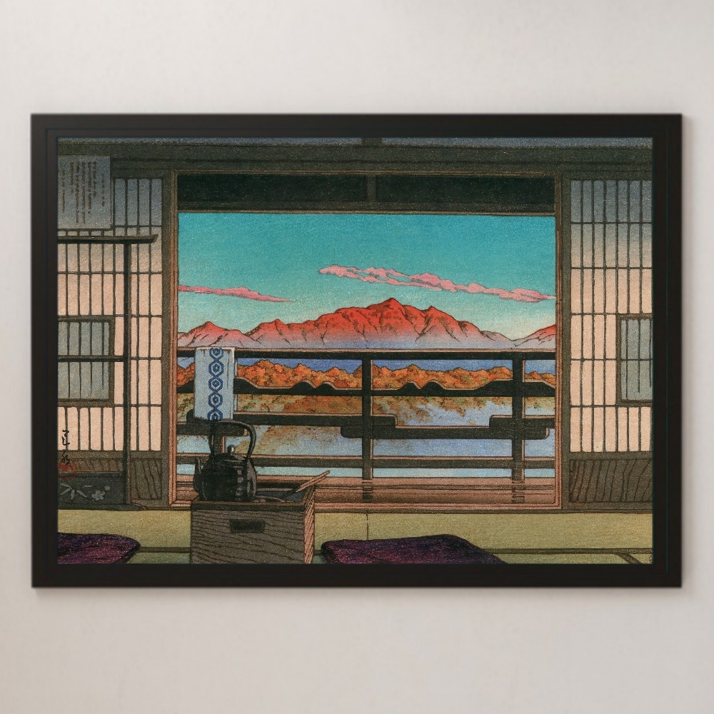 川瀬巴水『湯宿の朝 (塩原新湯)』浮世絵 アート 光沢 ポスター A3 バー カフェ 居酒屋 クラシック インテリア 日本画 風景画 栃木 那須温泉_画像1