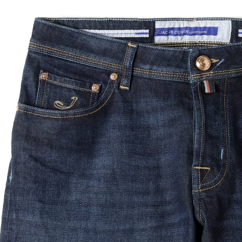 JACOB COHEN(ヤコブコーエン) / 天然インディゴ染ウォッシュドコットンポリストレッチスリムテーパードデニムパンツ(NICK) [jbc2360071-33]_画像5