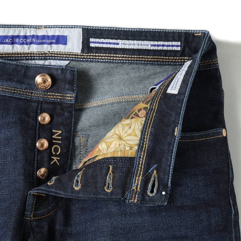 JACOB COHEN(ヤコブコーエン) / 天然インディゴ染ウォッシュドコットンポリストレッチスリムテーパードデニムパンツ(NICK) [jbc2360071-33]_画像6