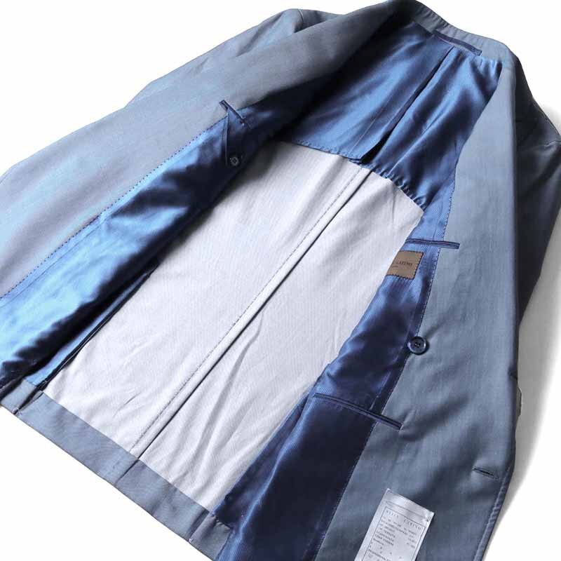 Stile Latino(スティレラティーノ) / ウールコットンデニム調(diào)4Bダブルスーツ(EMILIO) [stl2460081-44]