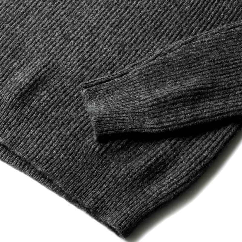 roberto collina(ロベルトコリーナ) / ウールベビーキャメル混リブ編みミドルゲージハーフジップニット(RP40215) [rbc2450621-48]_画像4