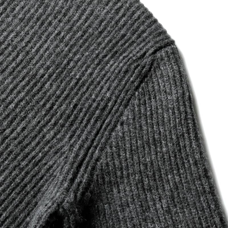 roberto collina(ロベルトコリーナ) / ウールベビーキャメル混リブ編みミドルゲージハーフジップニット(RP40215) [rbc2450621-48]_画像7