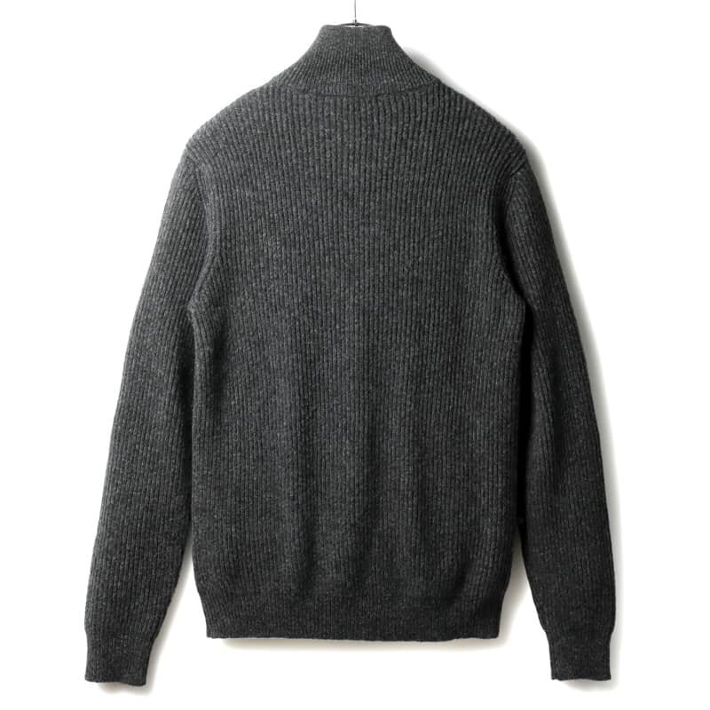 roberto collina(ロベルトコリーナ) / ウールベビーキャメル混リブ編みミドルゲージハーフジップニット(RP40215) [rbc2450621-48]_画像2