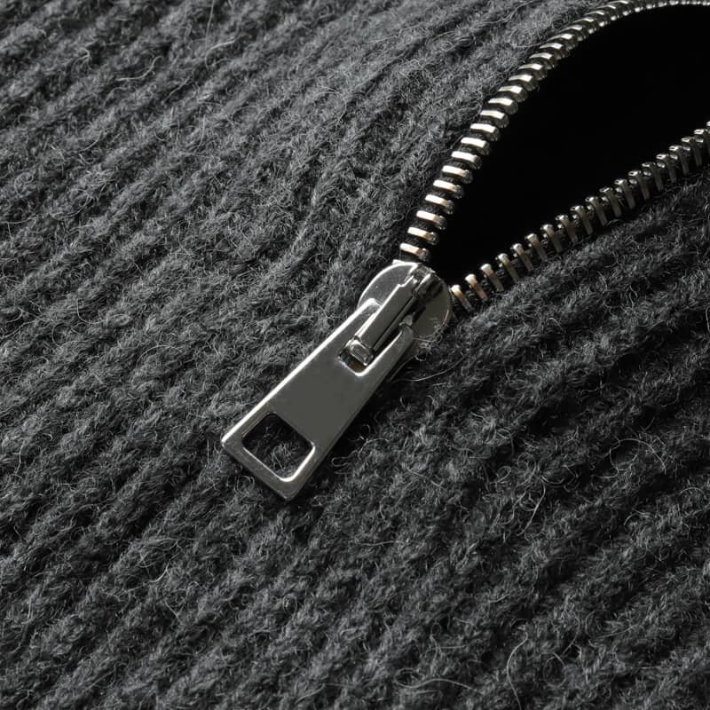 roberto collina(ロベルトコリーナ) / ウールベビーキャメル混リブ編みミドルゲージハーフジップニット(RP40215) [rbc2450621-48]_画像5