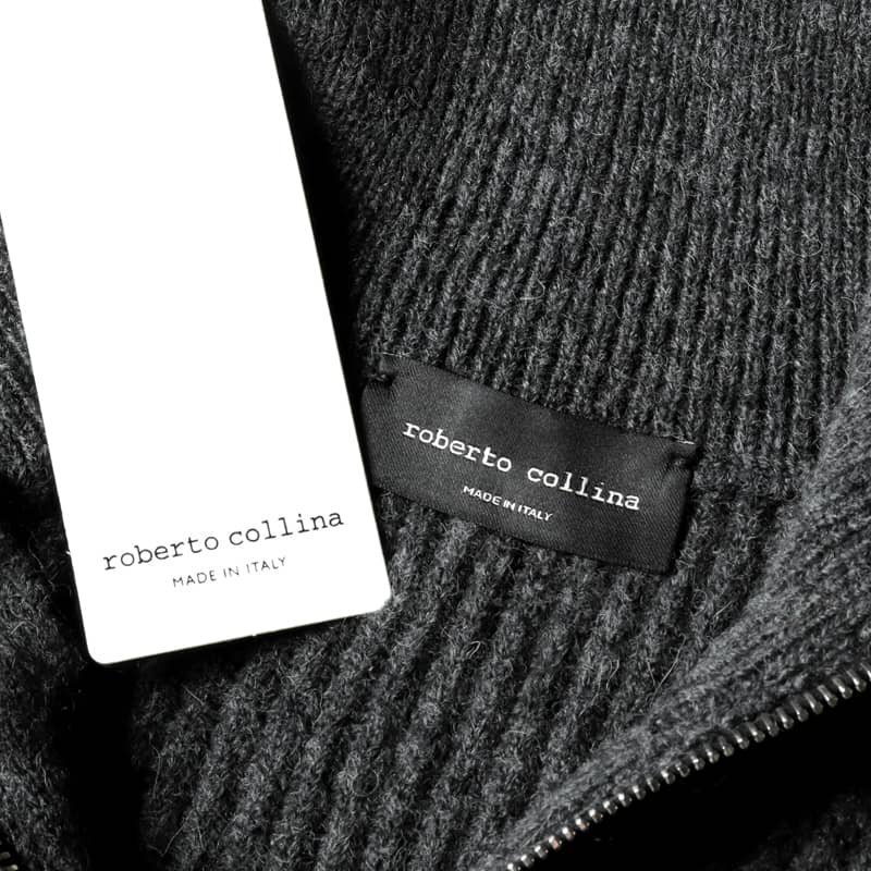 roberto collina(ロベルトコリーナ) / ウールベビーキャメル混リブ編みミドルゲージハーフジップニット(RP40215) [rbc2450621-48]_画像9