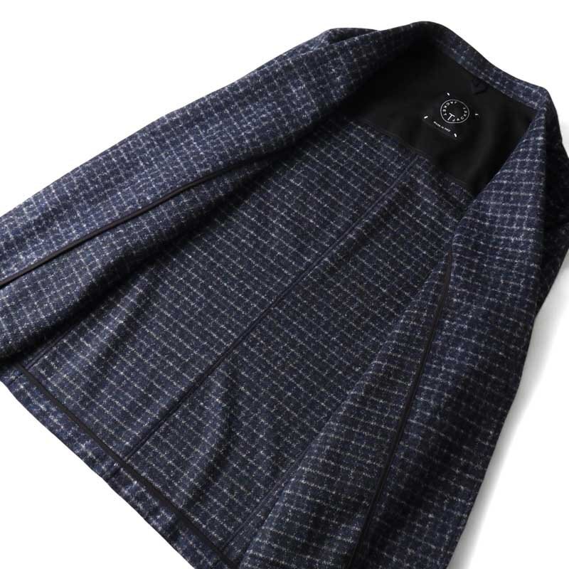 T-JACKET(ティージャケット) / チェック柄ポリウールアクリルソフトフランネルジャージー2Bアンコンジャケット(51G419JR) [tjk2510491-M]_画像4