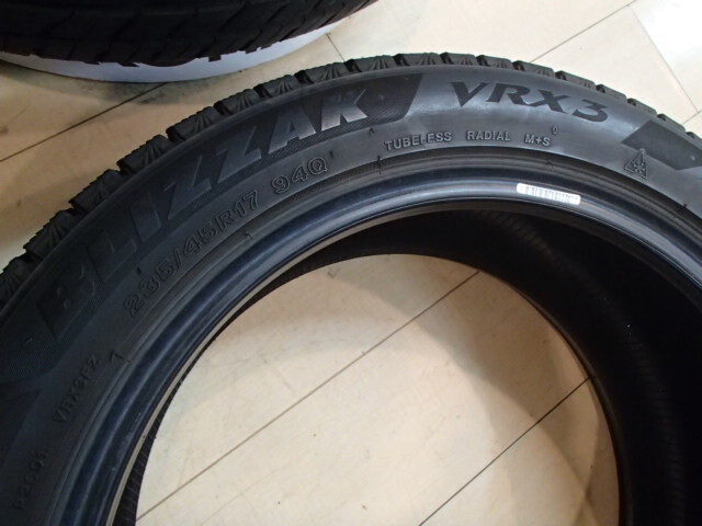 シーズンオフ価格 中古冬4本 ブリヂストン ブリザック VRX3 2021年製 235/45R17 インプレッサ STI GVB WRX STI GDB GRB エボ9_画像2
