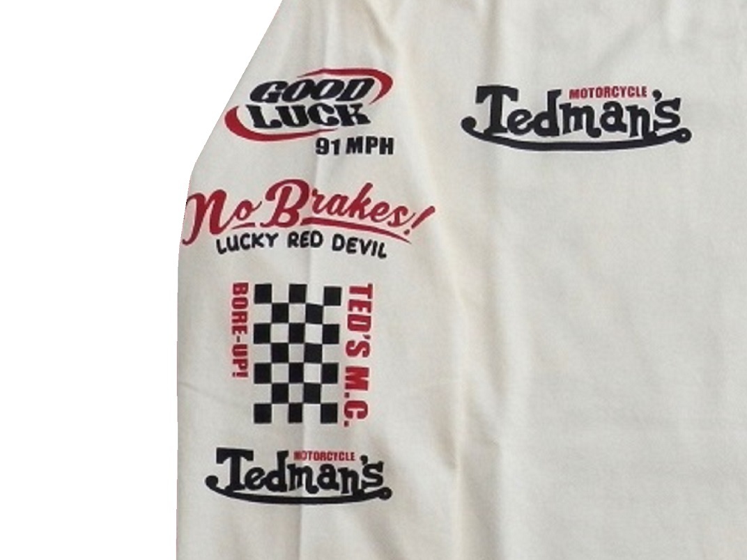 テッドマン／TEDMAN／Lサイズ／長袖Ｔシャツ／TDLS-365／オフホワイト／エフ商会／新品／送料無料／アメカジ／バイカー_画像5