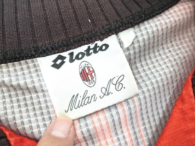 【9yt104】サッカーウエア ACミラン レプリカユニフォーム【1997-98】lotto ロット 赤 サイズ：L◆C32?