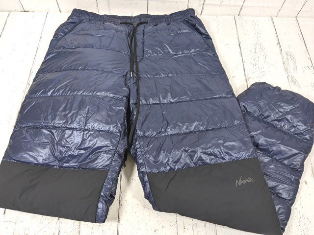 【9yt142】登山 トレッキングウエア NANGA ナンガ ダウンパンツ ネイビー サイズ：L◆T2790?