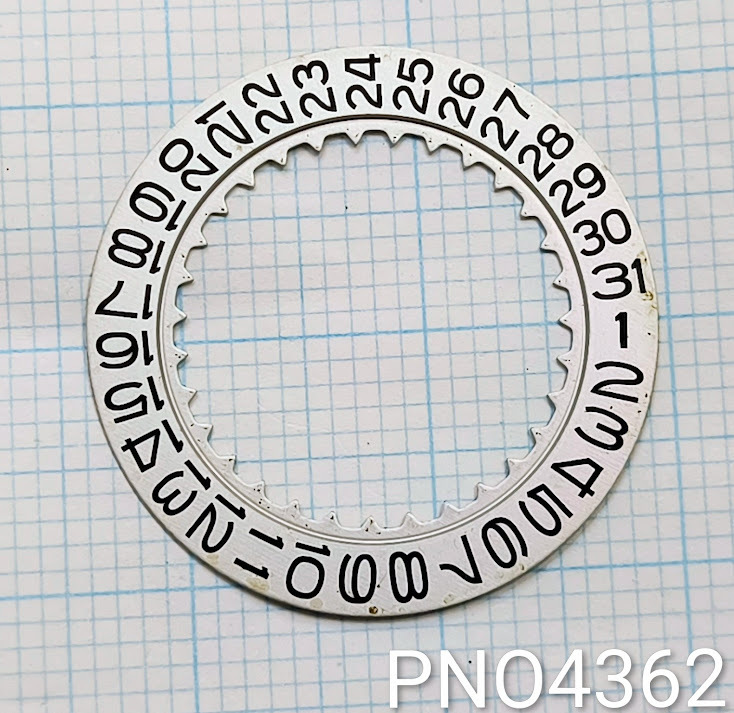 (★1)セイコー純正パーツ SEIKO 801506 DATE DIAL/日板　Cal.8229A/8222A/8243A/他【郵便送料無料】PNO4362_画像2