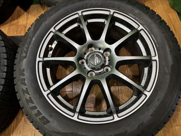 22年制　ブリヂストン　ブリザックVRX2　215/55R17　MID　アルミホイール付き　4本　7.0J　ET48/5H　114.3　スタッドレス　ヤリスクロス
