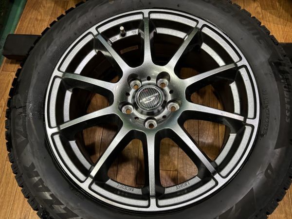 22年制　ブリヂストン　ブリザックVRX2　215/55R17　MID　アルミホイール付き　4本　7.0J　ET48/5H　114.3　スタッドレス　ヤリスクロス