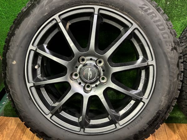 22年制　ブリヂストン　ブリザックVRX2　215/55R17　MID　アルミホイール付き　4本　7.0J　ET48/5H　114.3　スタッドレス　ヤリスクロス