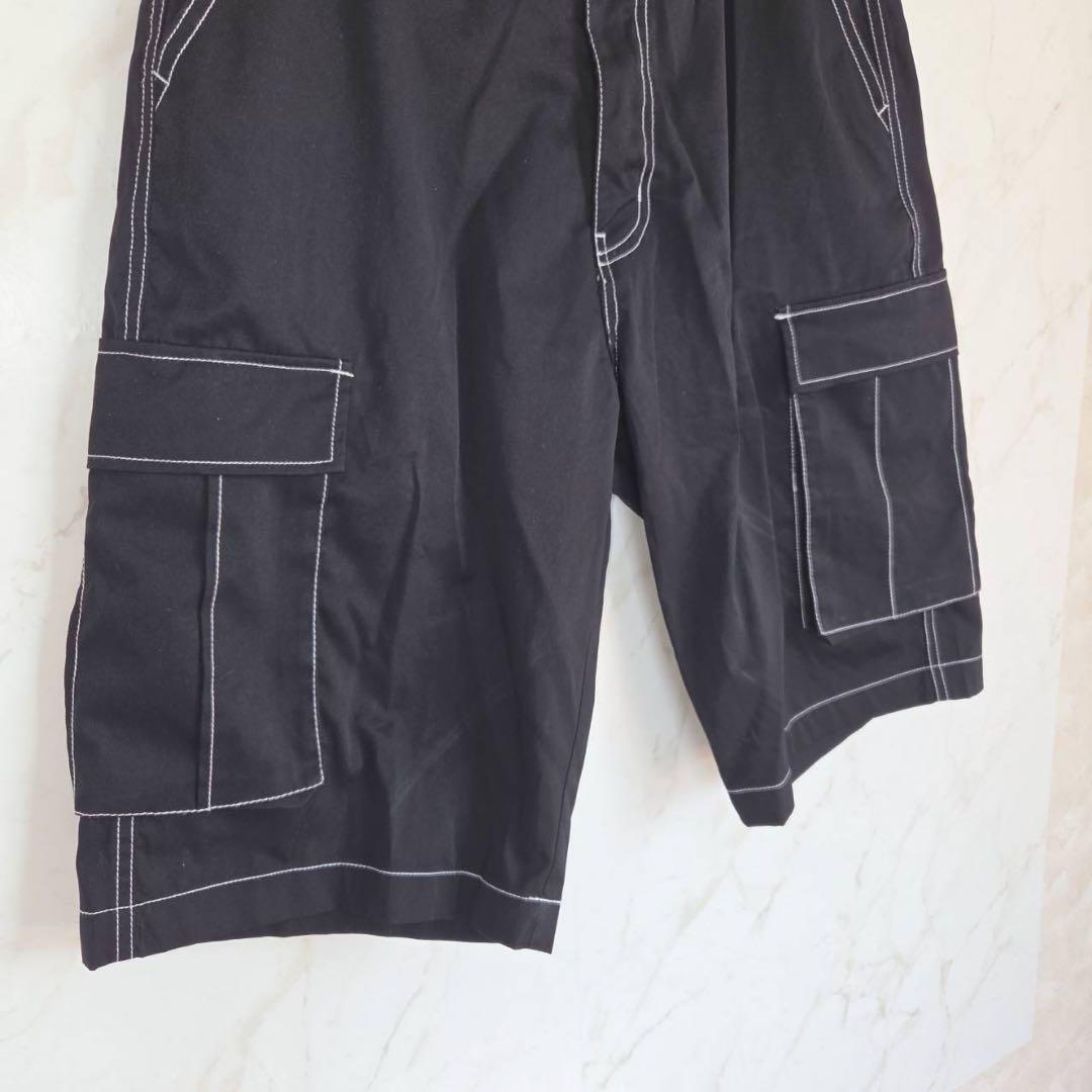 美品サジェッション ハーフカーゴパンツ M クロップド 膝下丈 黒_画像8