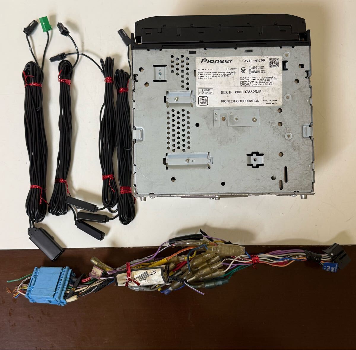 Carrozzeria カロッツェリア AVIC-MRZ99 カーナビ Bluetooth DVD SD フルセグTV 地図データ 2010年SERIAL NO. KDMD078893JP_画像10