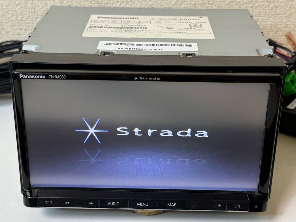 Panasonicパナソニック CN-RA03D カーナビ メモリーナビ Bluetooth フルセグチューナーTV 地図データ 2016年 Serial No. 513969G26_画像1