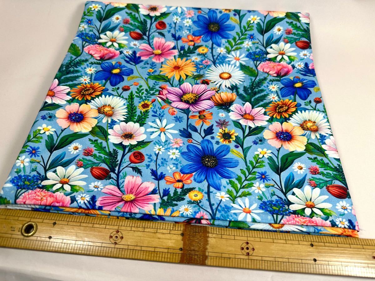 USAシーチング.綿100%生地.幅110cm×50cm.秋桜9006ー1番_画像3