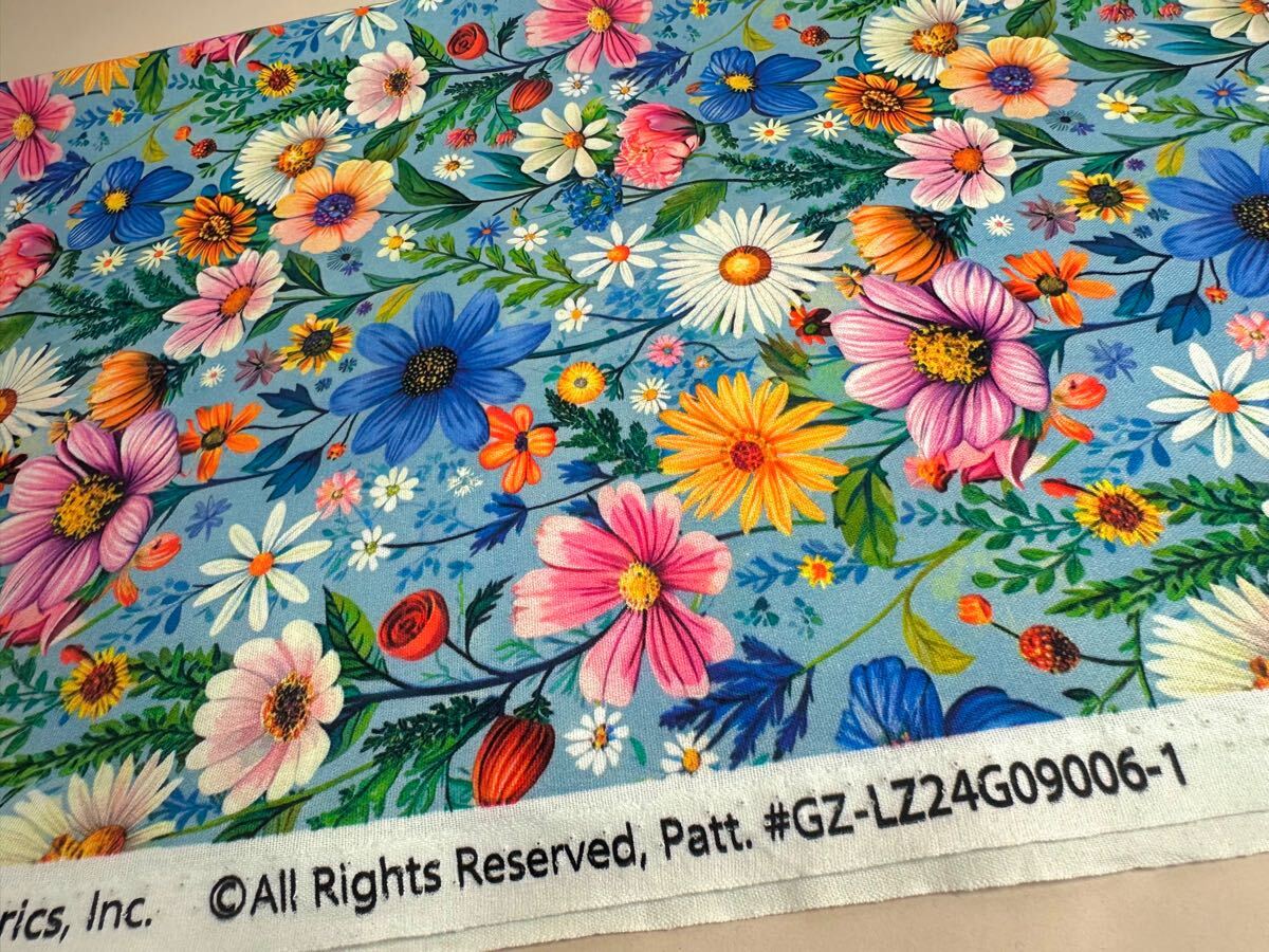 USAシーチング.綿100%生地.幅110cm×50cm.秋桜9006ー1番_画像4