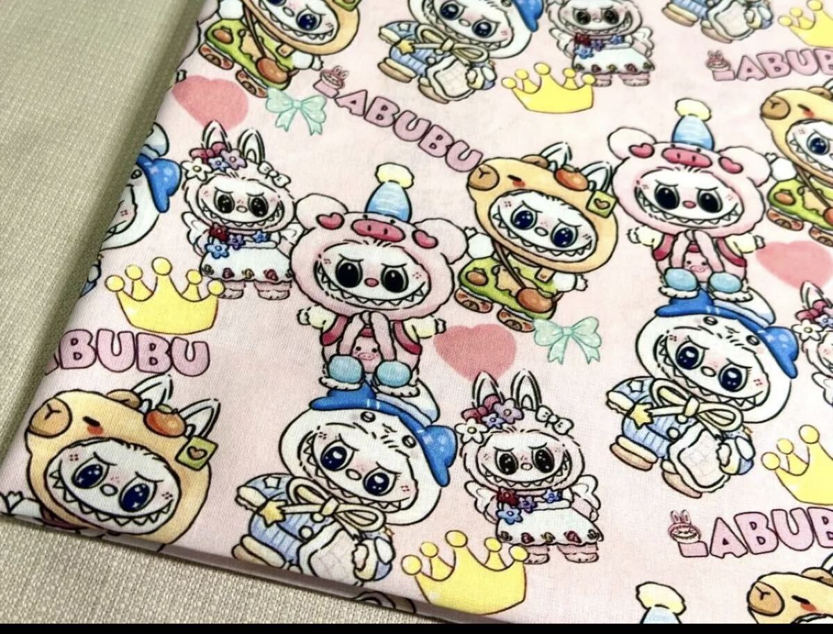 USA生地.シーチング.綿100%.幅110cm× 50cm.0136.薄いピンク地_画像1