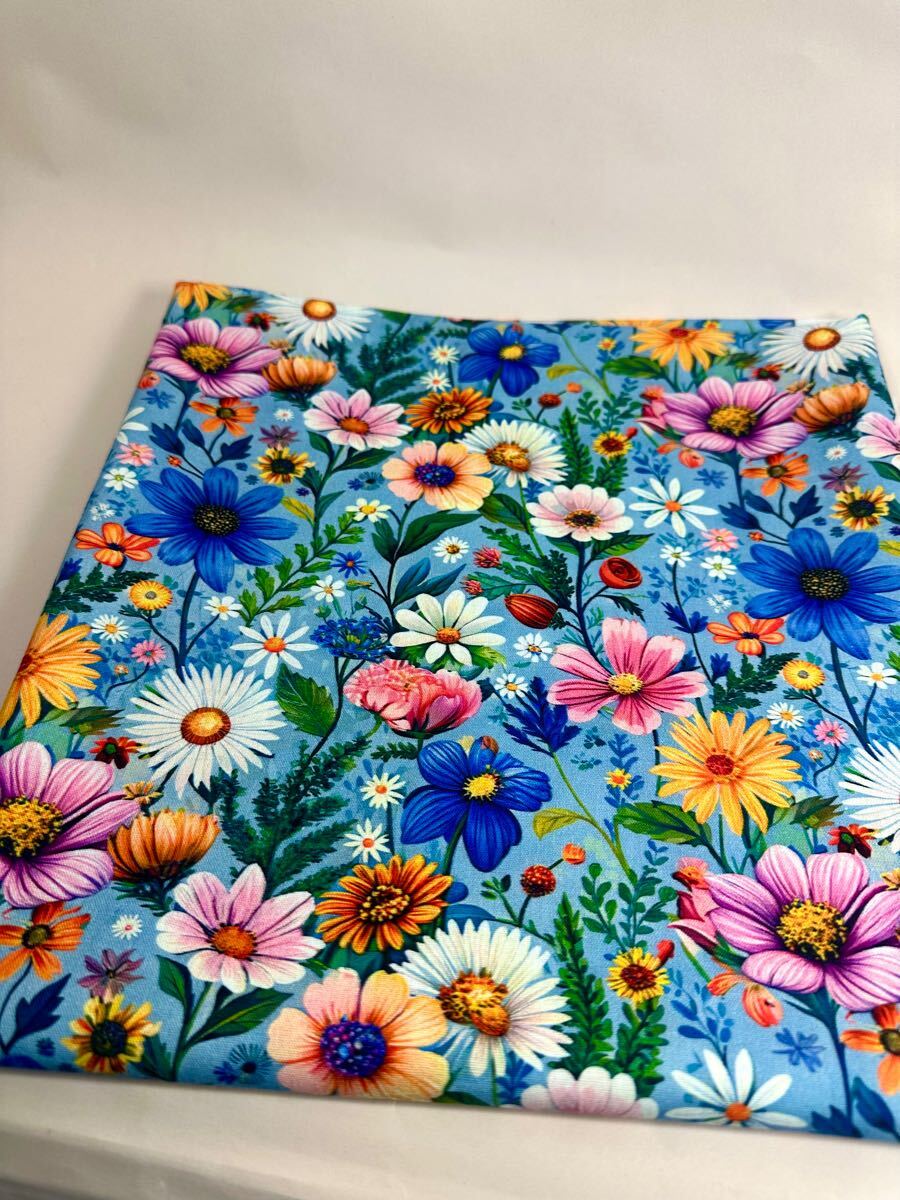 USAシーチング.綿100%生地.幅110cm×50cm.秋桜9006ー1番_画像2