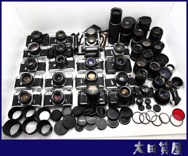 99)【同梱不可】フィルム一眼カメラ/レンズ/大量/まとめ ジャンク /二眼レフ1點/canon A-1 AE-1 mamiya pentax minolta 他 ☆1円～