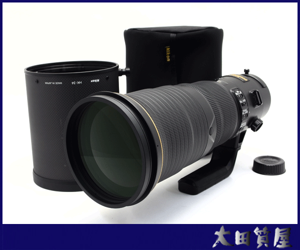 Nikon ニコン AF-S NIKKOR 500mm F4E FL ED VR /レンズフードHK-34 /かぶせ式レンズキャップ / 超望遠レンズ 動作品 中古美品☆1円～