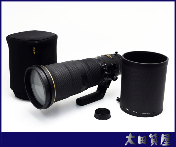 Nikon ニコン AF-S NIKKOR 500mm F4E FL ED VR /レンズフードHK-34 /かぶせ式レンズキャップ / 超望遠レンズ 動作品 中古美品☆1円～