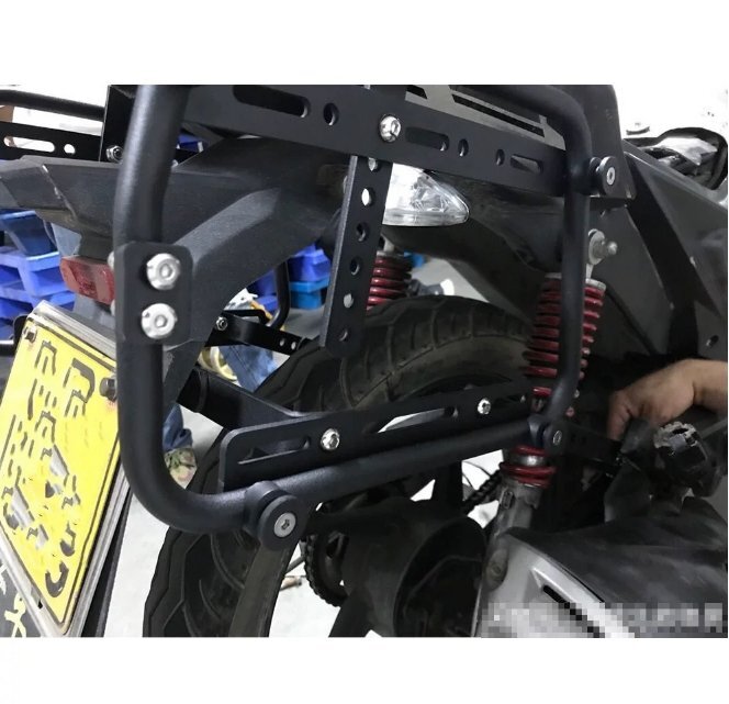 バイク用 サイドボックス 汎用 取り付けステー 左右セット ルミ制 パーツ サイドキャリアサポートセット アクセサリー 簡単脫著 ツーリング