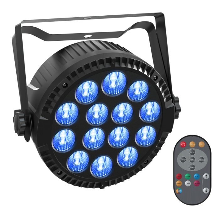 14LEDx6W ステージライト LED舞臺(tái)照明 リモコン付き RGBW(赤 緑 青 白)多色変更 ディスコライト 音聲制御 DMX512 4/8CH ストロボライト ス