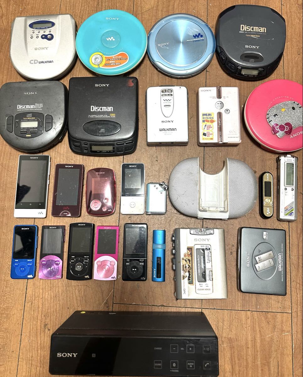 カセットプレーヤーCDプレーヤースピーカー SONY WALKMAN 26臺まとめて売る