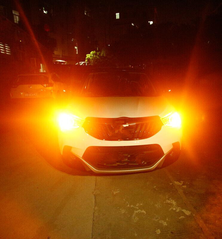 S25 180° 2個 アンバー LED 144連 ウインカー アンバー オレンジ ハイフラ 防止抵抗内蔵 ステルス バルブ 平行ピン 12V 未使_画像5