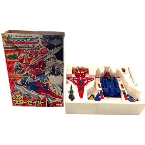 1円? 箱破損 欠品 舊タカラ 戦え！超ロボット生命體トランスフォーマー C-324 スターセイバー 現(xiàn)狀品 當(dāng)時物