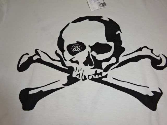 送料無料・激レア・新品・STUSSYステューシー×NEXUS7・ネクサス7札幌チャプト5周年記念・スカルプリントTee_画像2