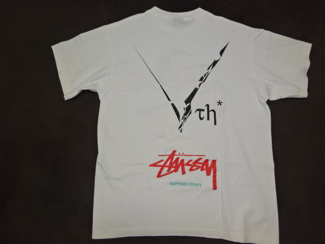 送料無料・激レア・新品・STUSSYステューシー×NEXUS7・ネクサス7札幌チャプト5周年記念・スカルプリントTee_画像4