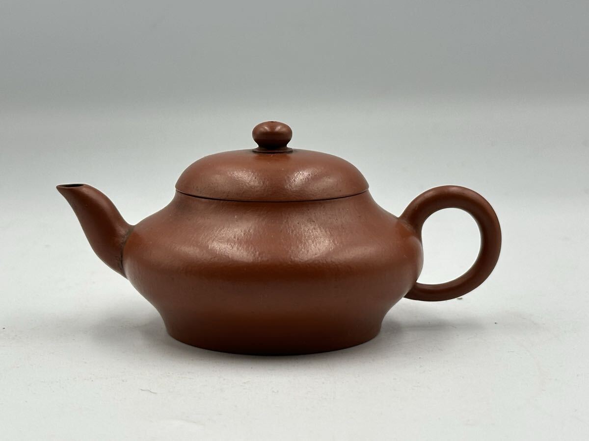 單孔急須 紫砂壺 朱泥茶壺 清泉石上流山影 煎茶道具 茶道具 唐物 中國美術(shù) 中國宜興